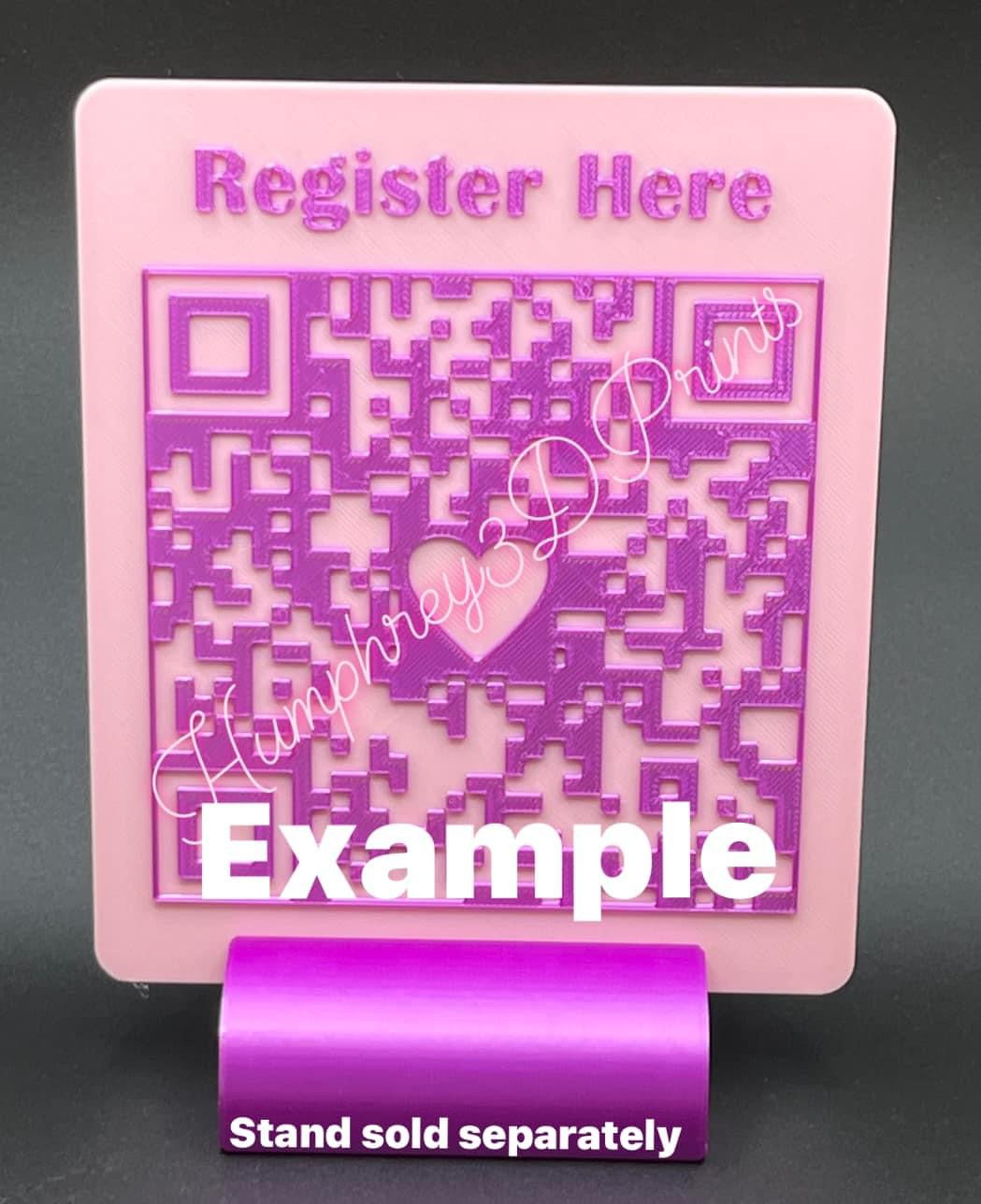 Código QR personalizado (STAND SE VENDE POR SEPARADO)