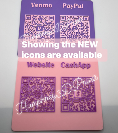 Custom Side by Side QR Code (STAND SOLD SEPARATELY)