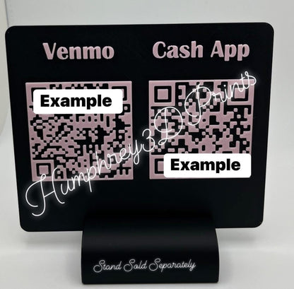 Custom Side by Side QR Code (STAND SOLD SEPARATELY)